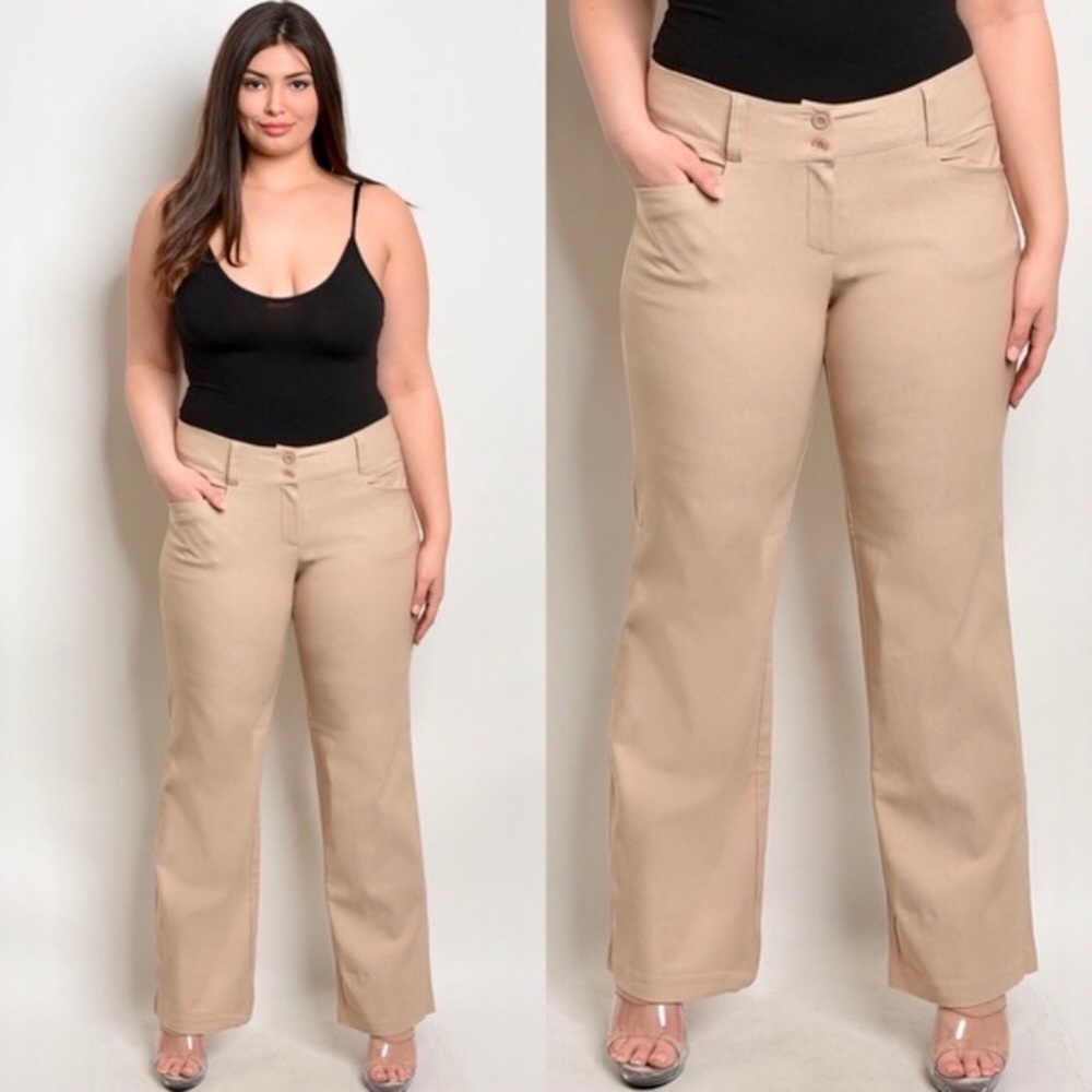 New Straight Leg Plus Size Pants